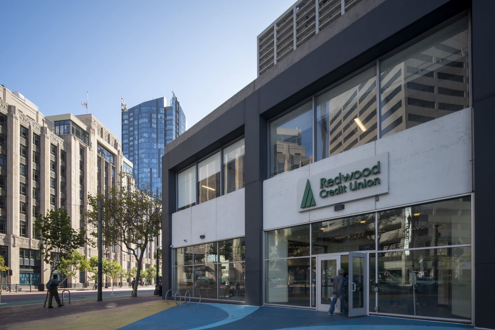 Redwood Credit Union branch in San Francisco, photographed for the San Francisco Public Press